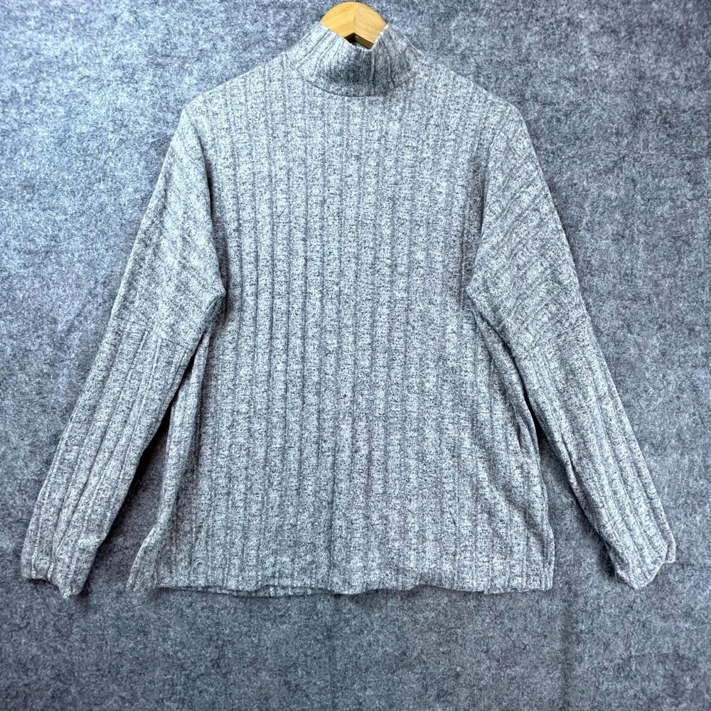 Eri + Ali Sweater Womens Small Heather Gray Basic Layer Neutral Capsule Cozy